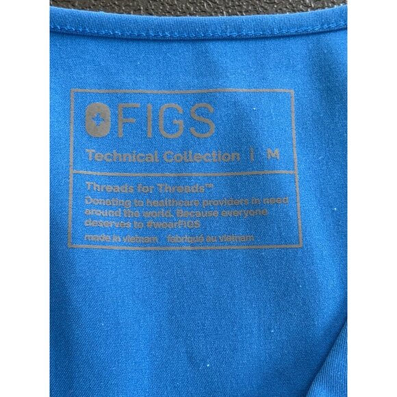 Figs Women's Casma Three-Pocket Scrub Top Royal Blue M - Picture 5 of 8